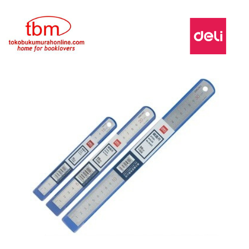 

Deli Penggaris Baja Berkualitas Tinggi Tahan Gores 15/20/30cm 8461/8462/8463