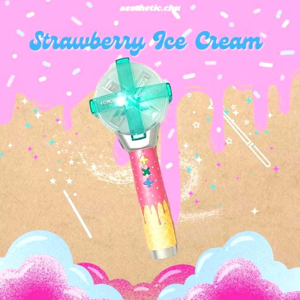 

Pink Ice Cream Skin Sticker Light Stick Moabong TXT Deco decal Ver 1 (Sticker saja bukan Lightstick)