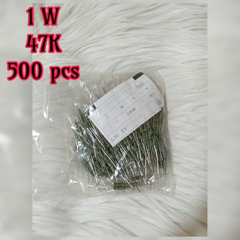 500 pcs resistor 1 watt 47k R 1W 47k