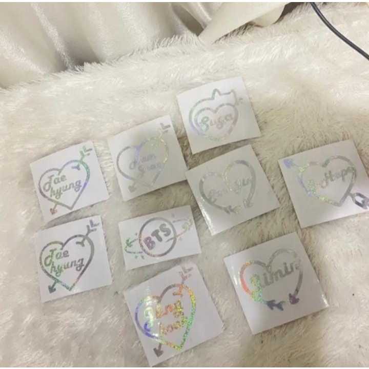 

Sticker Hologram Nama Member BTS