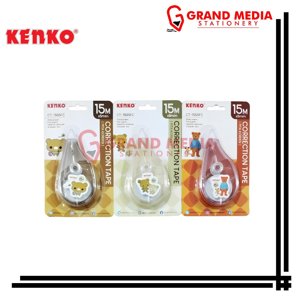 

[GRAND MEDIA] PITA KOREKSI / TIP-EX / TIP-X / CORRECTION TAPE KENKO CT-1505FC