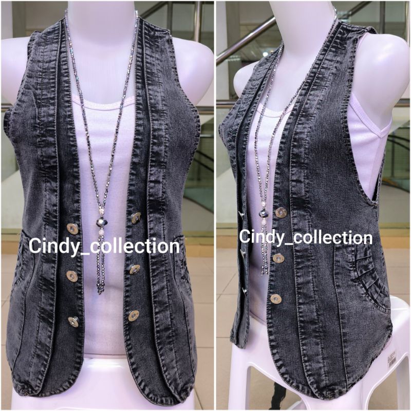 Rompi Jeans Wanita Rompi Wanita Jeans Rompi Denim Vest Wanita Rompi Jumbo Rompi Cewek Best Seller