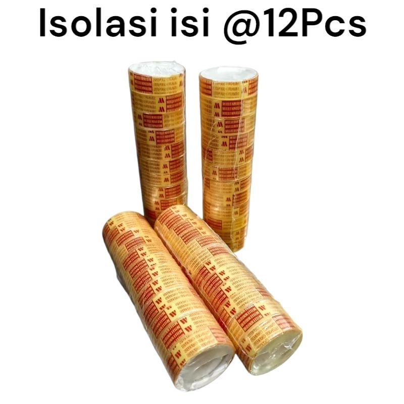 

(GROSIR PERSLOP) Isolasi kecil/Isolasi bening Isi @12 Pcs