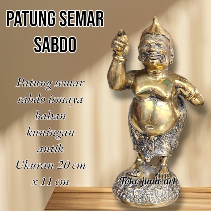 PATUNG SEMAR ISMOYO KUNINGAN 20 CM FOTO ASLI GESER >>