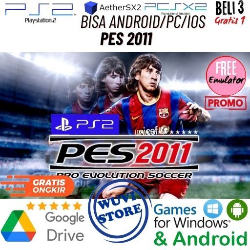 PS 2 PES 2011 | Bisa di PC / Android / IOS Plus Emulator | Beli 3 Gratis 1