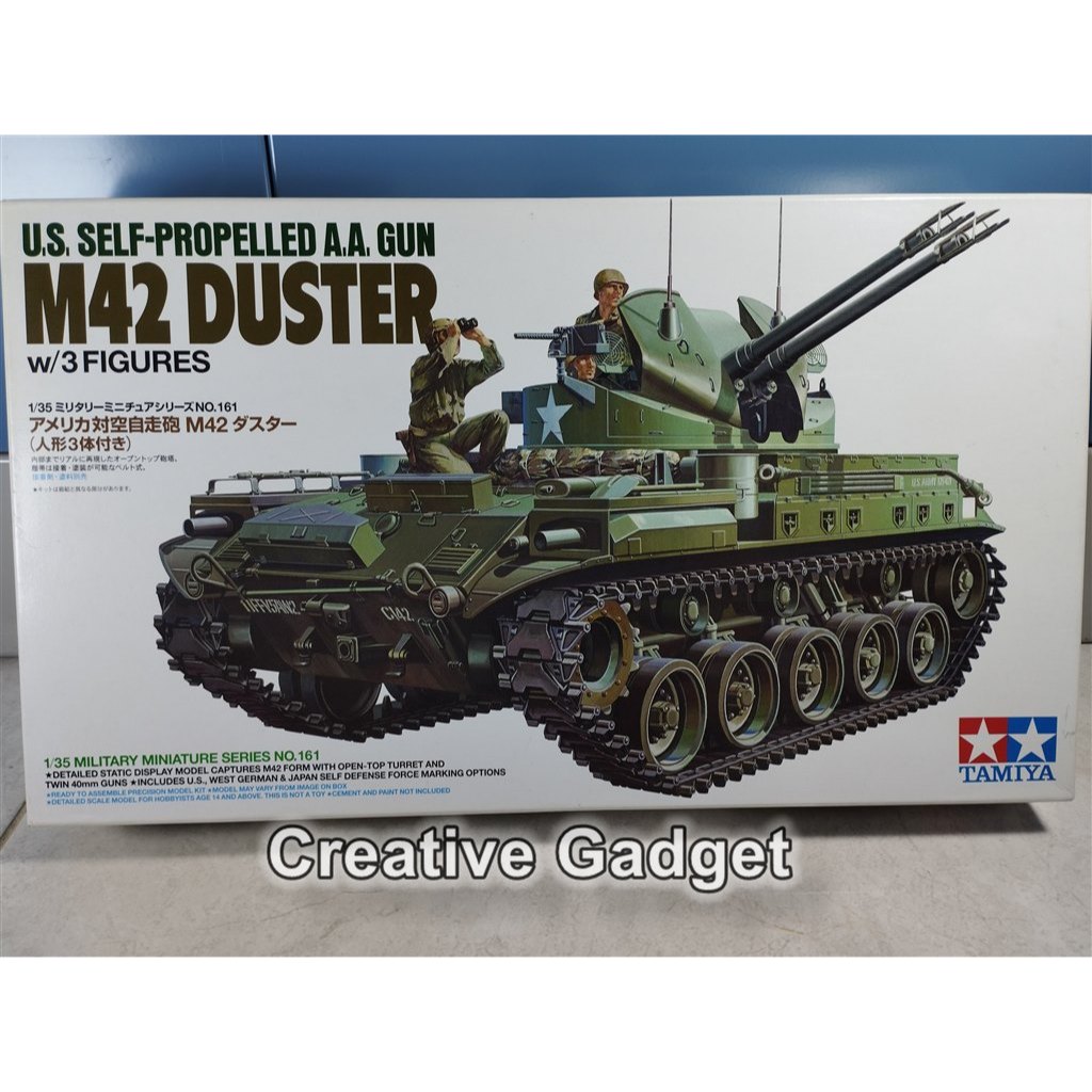US Self Propelled AA Gun M42 Duster + 3 Figures - Tamiya 1/35 - Anti Air with double 40 mm Bofors L/