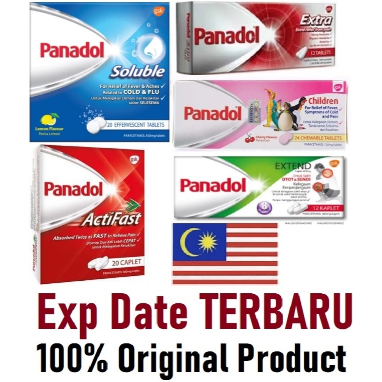 Panadol Soluble Panadol Extend Panadol Extra Panadol Actifast Panadol Anak Children 24 Tablet