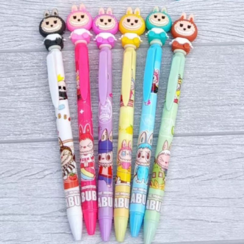 

3pcs pulpen kepala labubu#pena viral