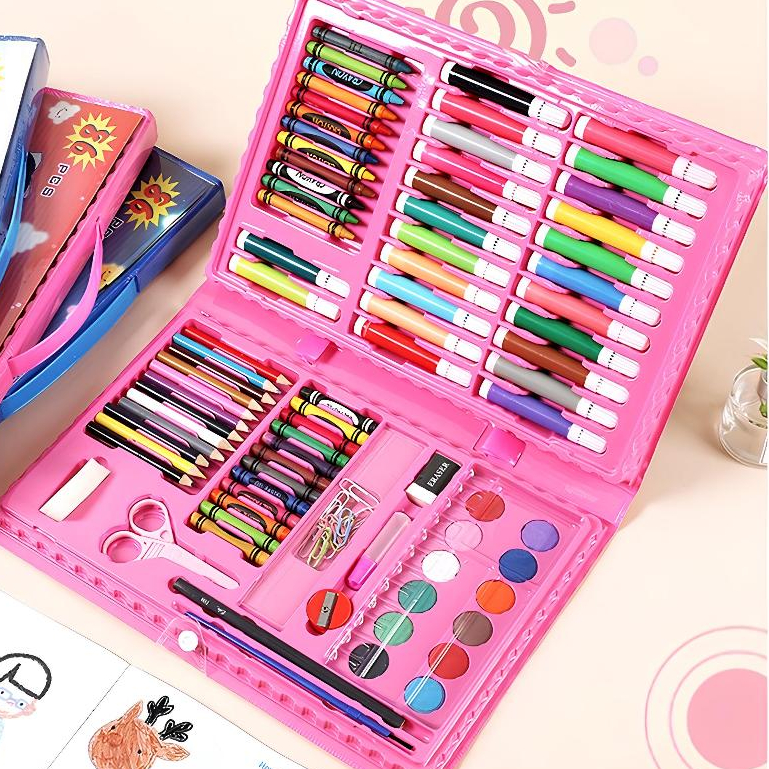 

HJK Crayon set 150 PCS Super Mega Art Set Krayon Pastel Cat Lukis Anak Pensil Warna Art Set