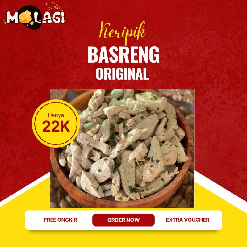 

MOLAGI Basreng Original Gurih Tidak Pedas Kemasan Sedang