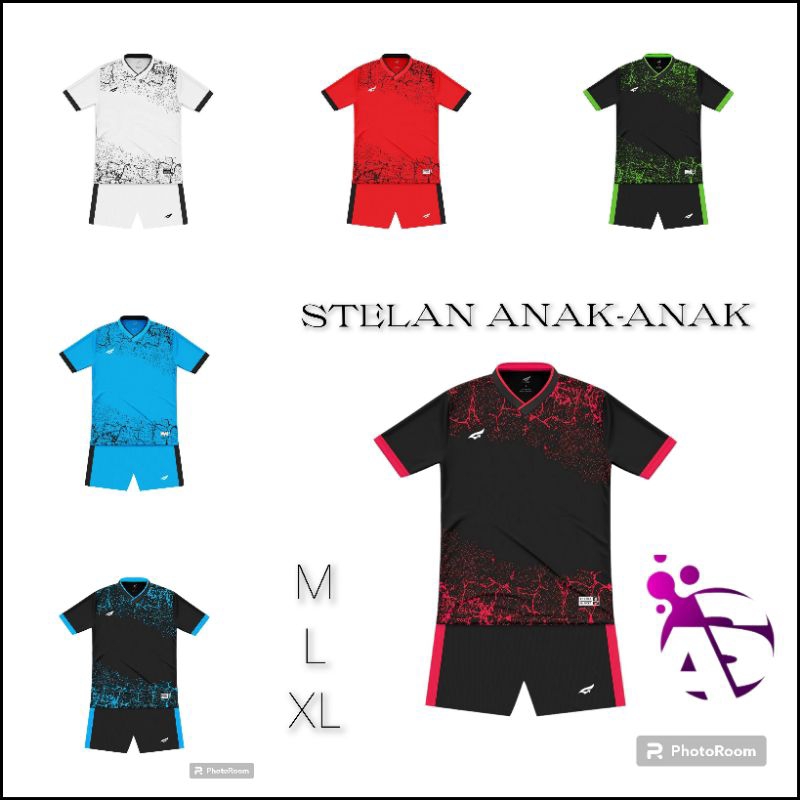STELAN kaos anak-anak futsal, voli, badminton
