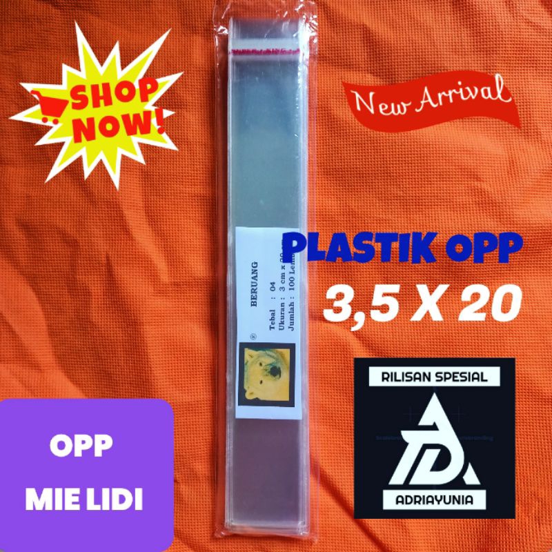 Plastik Opp 3,5x20 Mie Lidi - Plastik Opp 3.5 x 20 Souvenir - Plastik Opp 3,5 x 20 Seal - Plastik Op