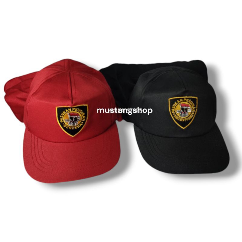 topi latihan paskibra logo topi paskibra model jepang bahan drill
