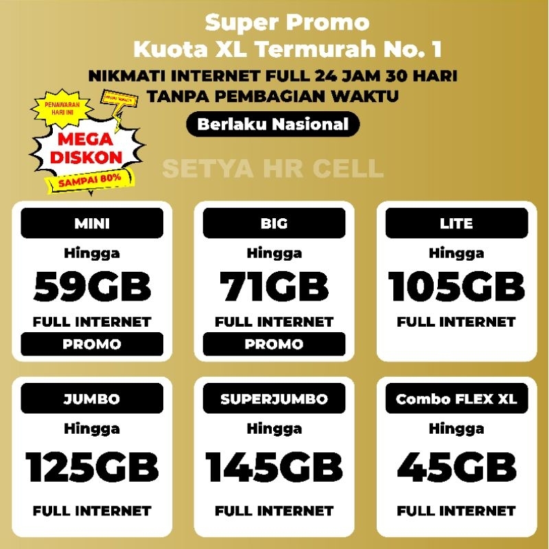 Kuota XL AXIS Kuota Akrab XL AXIS Full 24Jam
