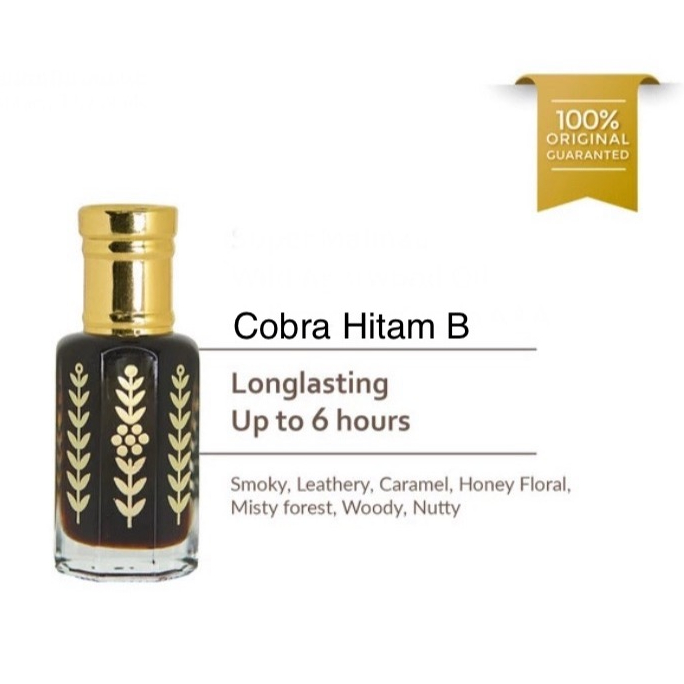 PARFUME ARAB - Parfum Misk Cobra Hitam B Surrati 6ML Original  Cobra Itam Pure Oil Tanpa Alkohol