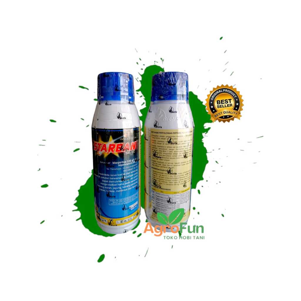 Insektisida Starban 585 EC @500 ml - Membasmi ulat penggerek batang, ulat grayak/ulat daun