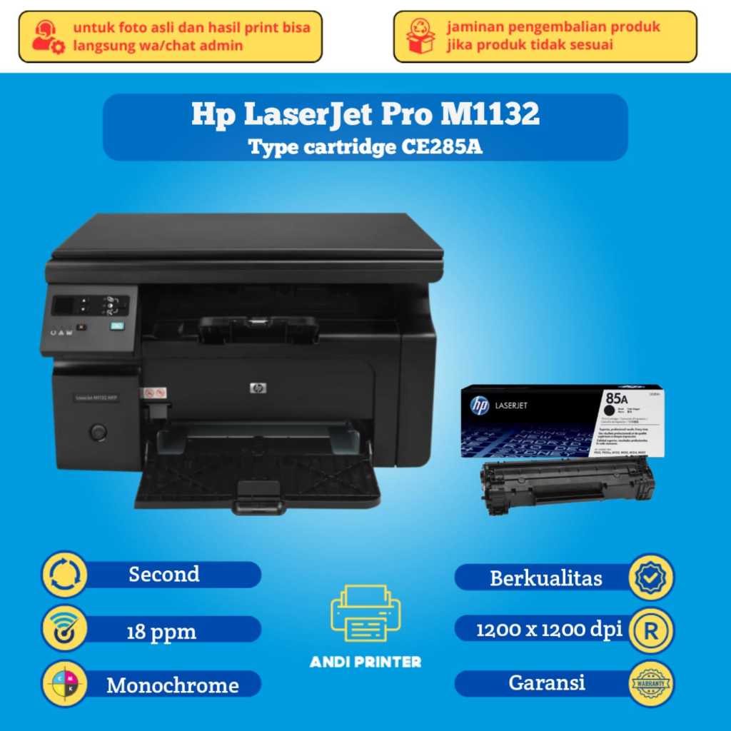 Printer hp laserjet Pro M1132 Multifunction Bergaransi Printer Laser Scan copy Printer Monochrome co