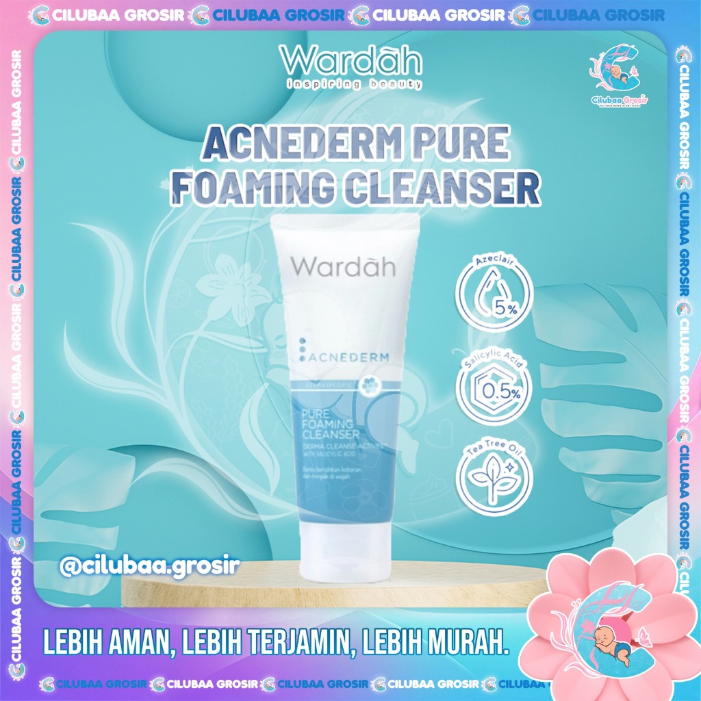 WARDAH Acnederm Pure Foaming Cleanser 50 mL & 100mL || Facial Wash || Pembersih Wajah Berjerawat War