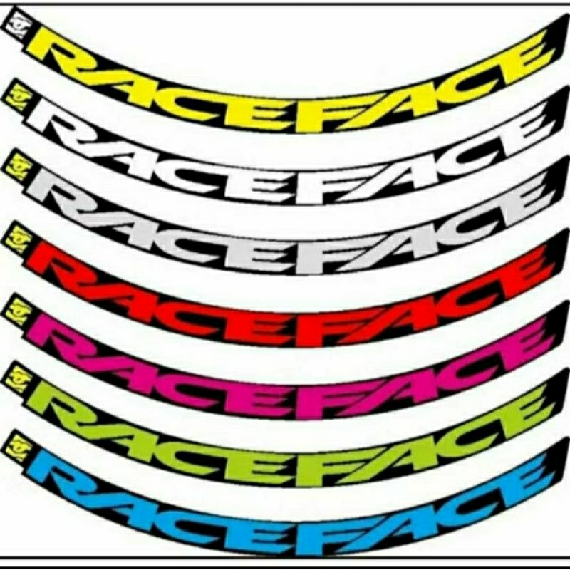 stiker decal velg rim raceface lebar 2 cm sepeda MTB
