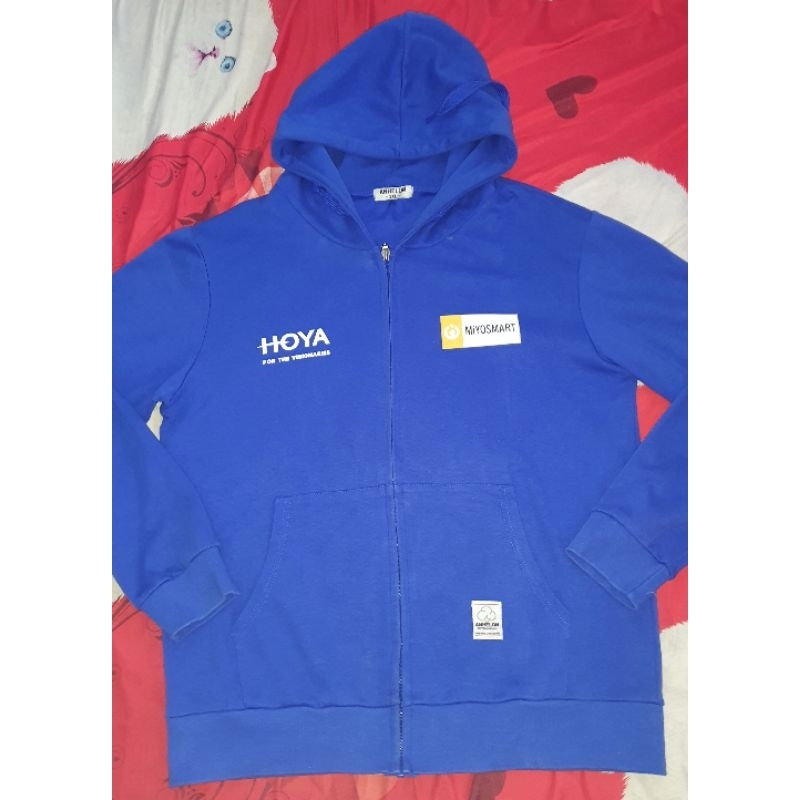 Hoodie Biru Elektrik Zipper - Size on tag 3XL