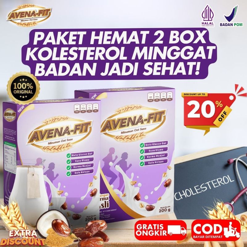 

Avenafit - 2 Box Avena Fit Susu Etawa Granola Oat Kaya Nutrisi Untuk Meredakan Kolesterol, Stabilkan Gula Darah, Menjaga Kesehatan Jantung
