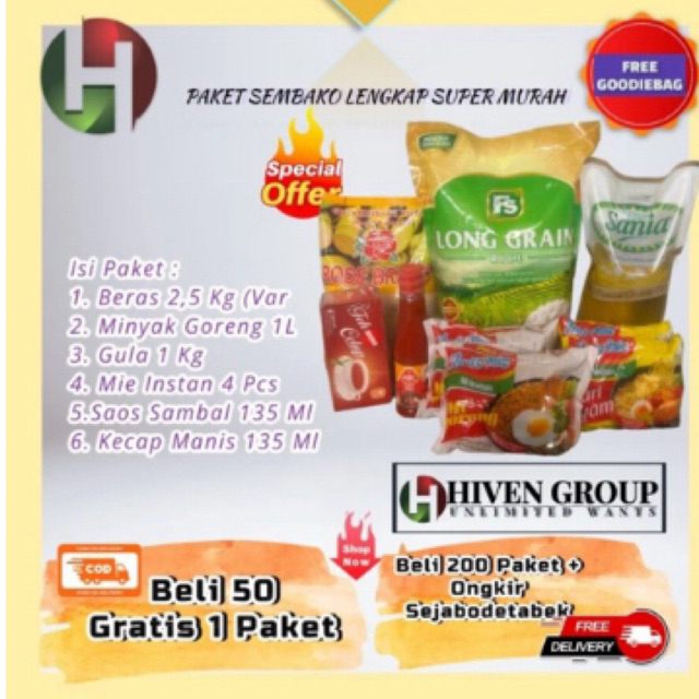

PAKET SEMBAKO LENGKAP SUPER MURAH