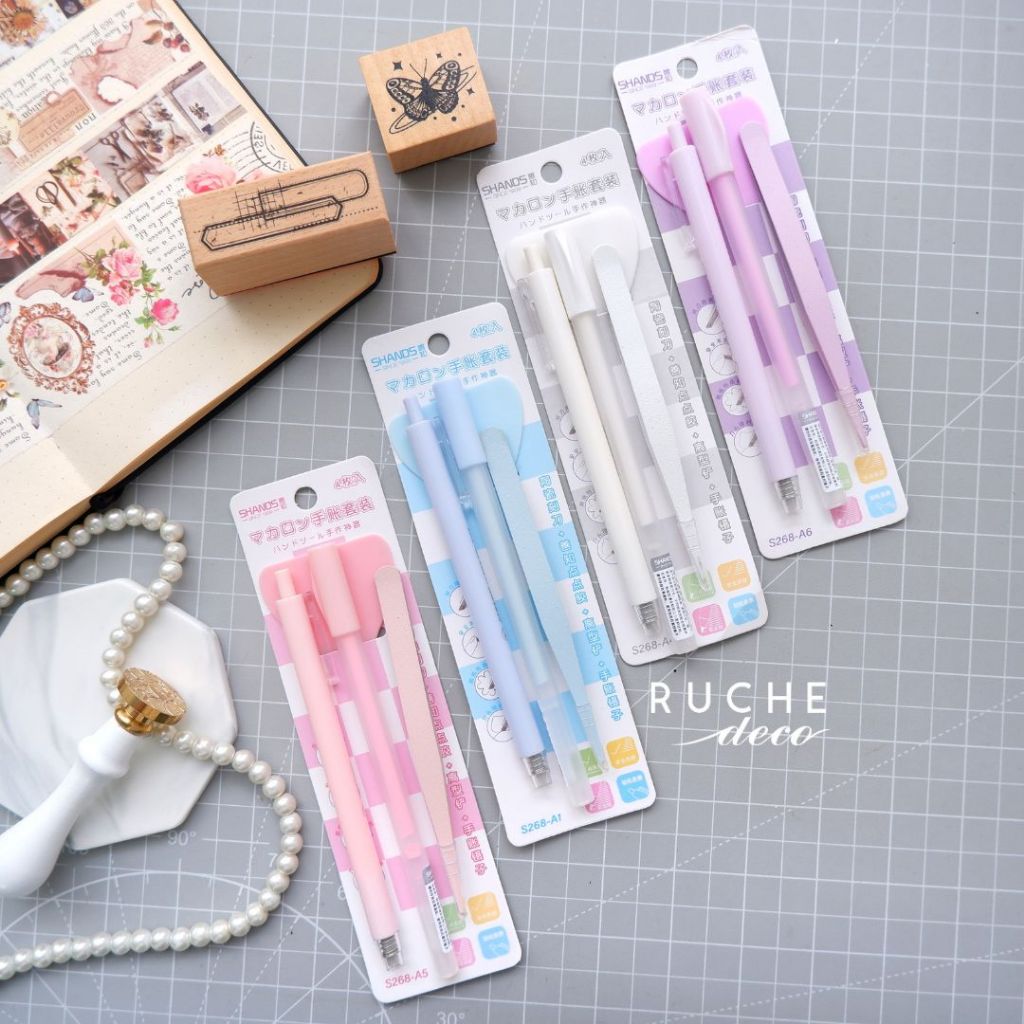 

RUCHE DECO - Handbook Tool Set - Glue Pen, Utility Pen, Tweezer, Shovel