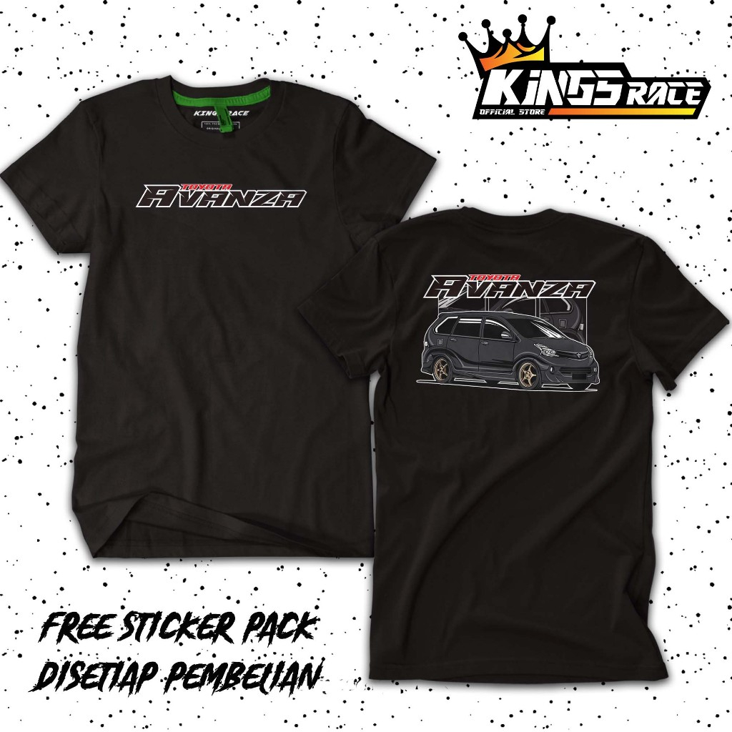 KAOS MOBIL TOYOTA AVANZA HITAM MODIFIKASI