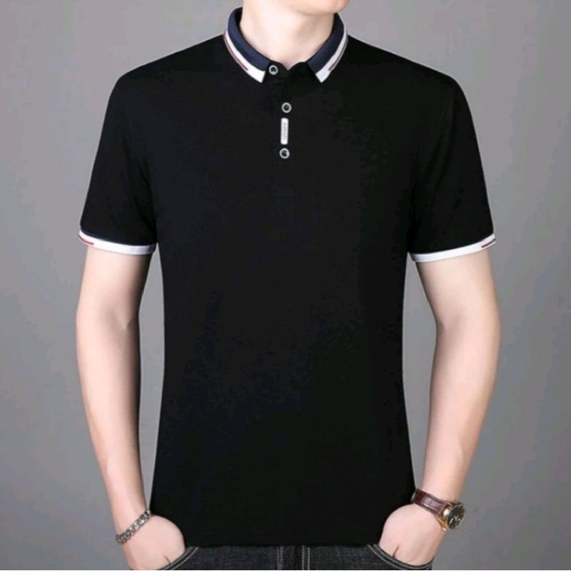 Kaos pria berkerah-Kaos polo shirt-Kaos pria kain katun