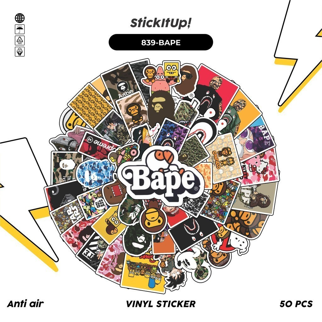 

COD✨ 50 Pcs Stiker Aesthetic Hypebeast Vinyl Waterproof Anti Air - Sticker Helm Buku Journal Koper Motor Casing HP Laptop Tumbler Botol Minum Sepeda IPad Tablet Polaroid Kulkas