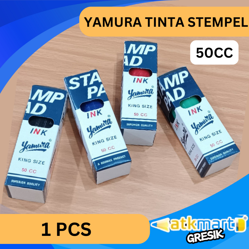 

YAMURA TINTA STEMPEL HITAM BIRU MERAH UNGU 50CC BISA INSTAN