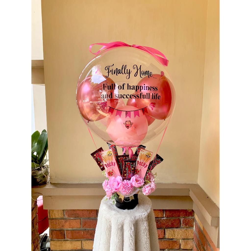 [TIDAK PO] Snack Bloown Box Medium dengan pita / Snack Bloown Box Medium tanpa pita / Pocky / silver