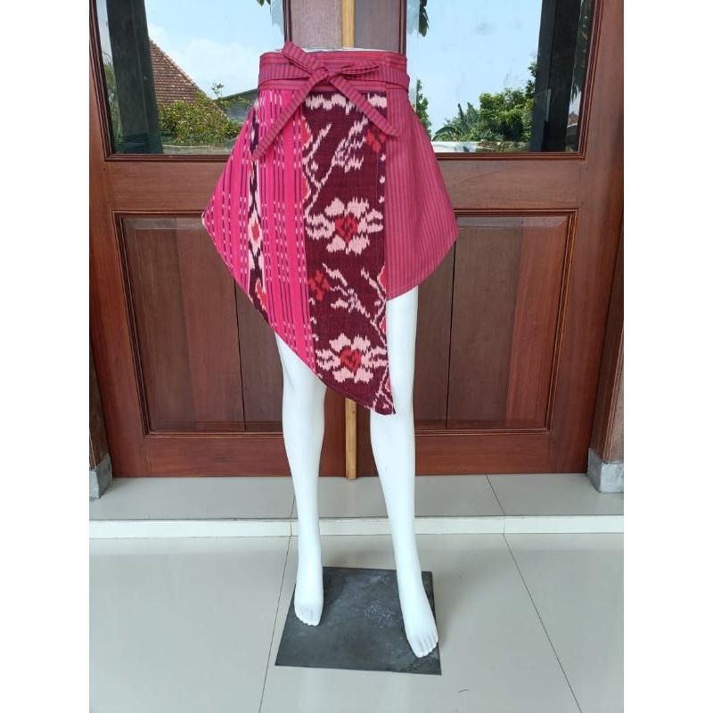 Rok Obi Belt Tenun Ikat mix Tenun Lurik