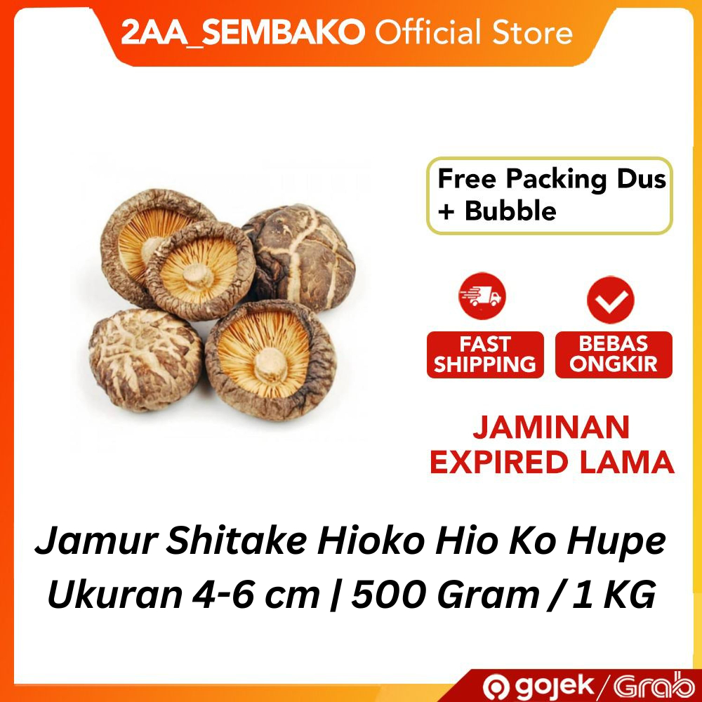 

Jamur Shitake Hioko Hio Ko Hupe Ukuran 4-6 cm | 500 Gram / 1 KG