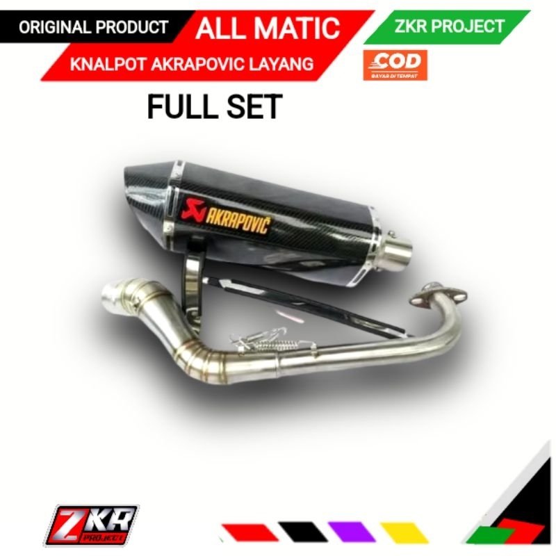 Knalpot akrapovic layang NMax Aerox PCX Lexi ADV Vario 150 125 Scoopy XMax beat spacy new old