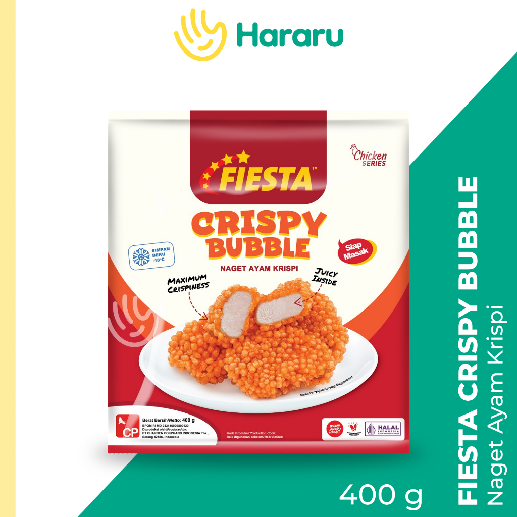 

FIESTA Chicken Nugget Crispy Bubble Naget Ayam Krispi 400 gram