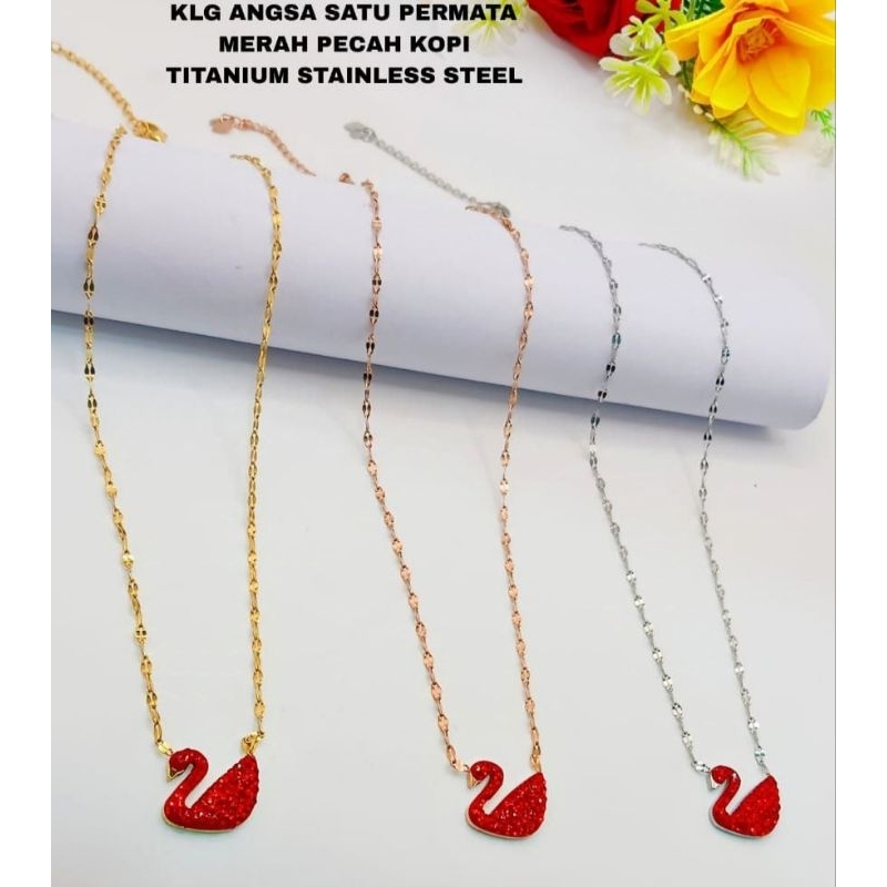 Kalung Bebek Red Titanium kalung Pecah kopi
