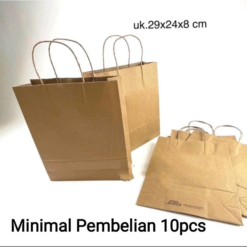 

Paper Bag Kraft Polos 24x8x29