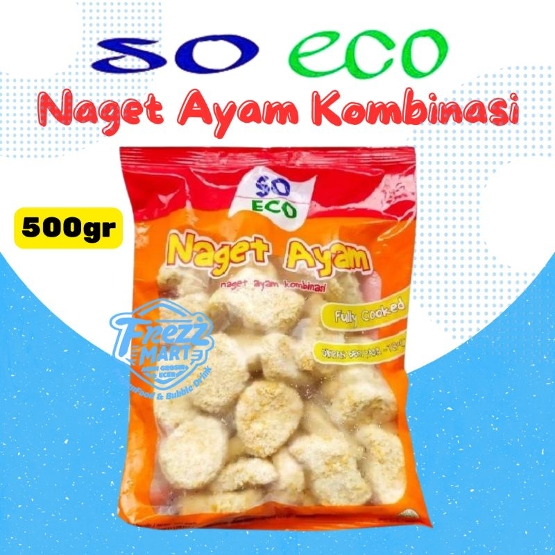 

So Eco Naget Ayam Kombinasi 500gr Chicken Nugget.