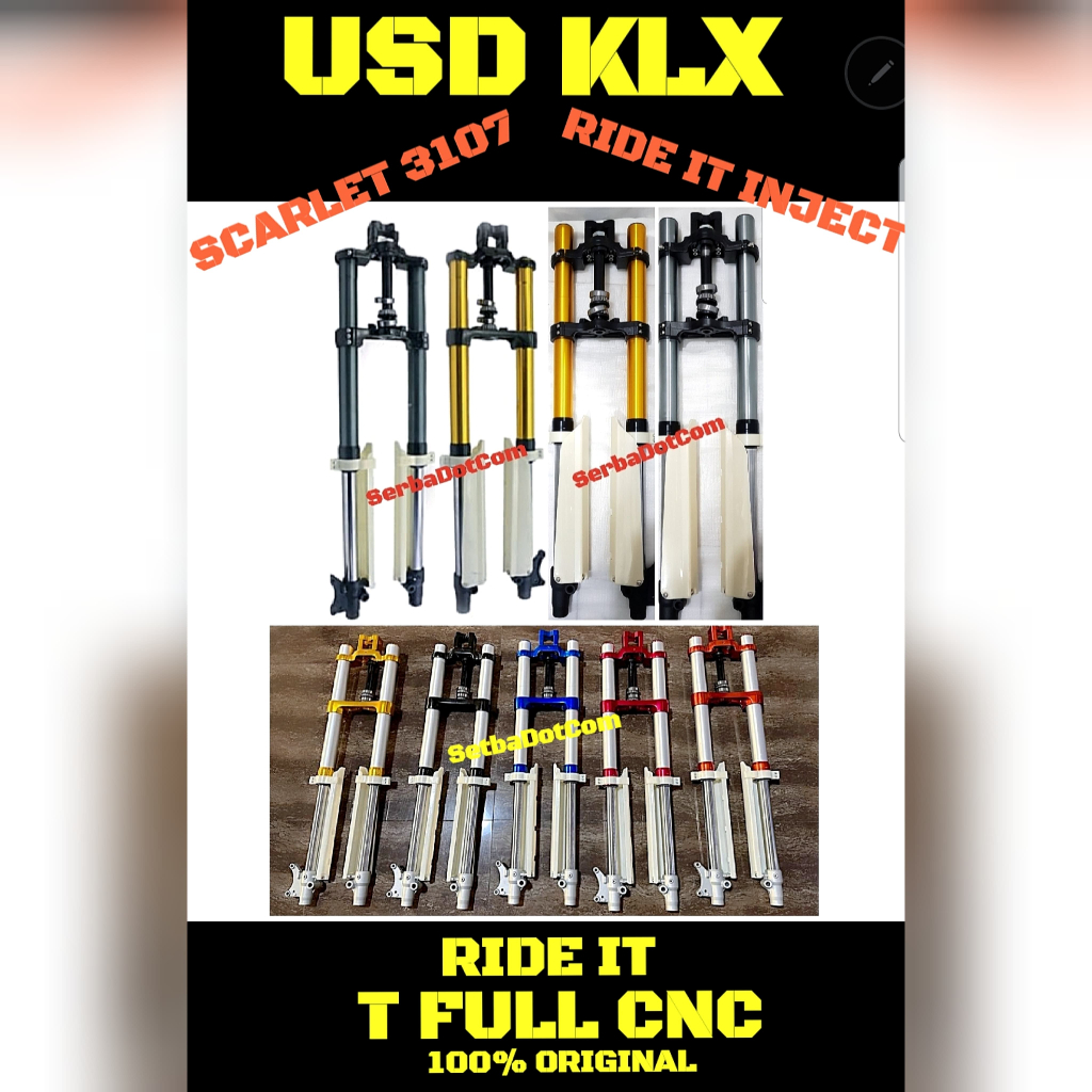 SHOCK SKOK DEPAN UP SIDE DOWN UPSIDE DOWN USD KLX 150 KLX150 BF TRAIL CROSS CROS CRF DTRACKER FULL C