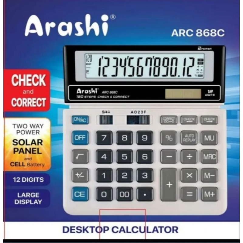 

Kalkulator Arashi arc 868c