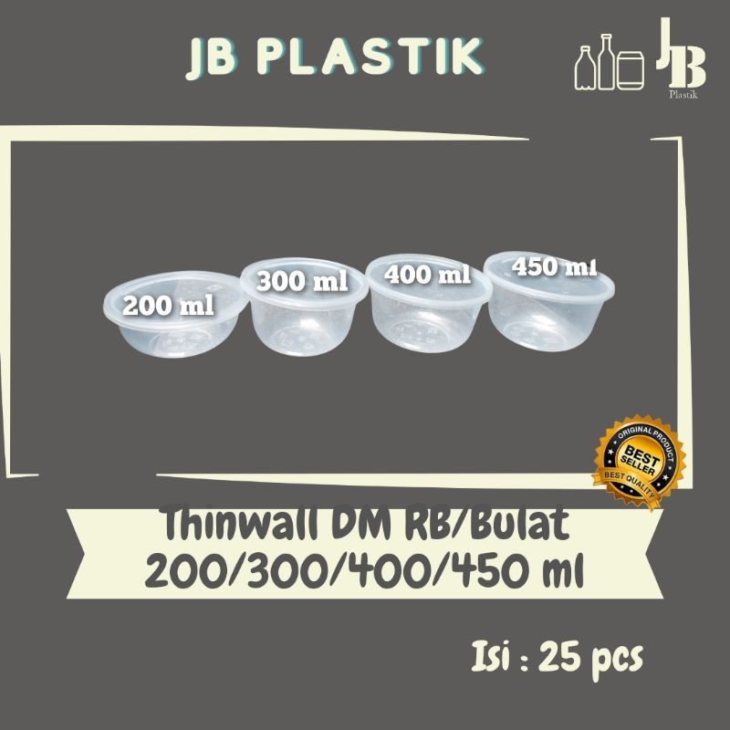 Thinwall DM RB/Thinwall Bulat 200/300/400/450 ml isi 25 pcs