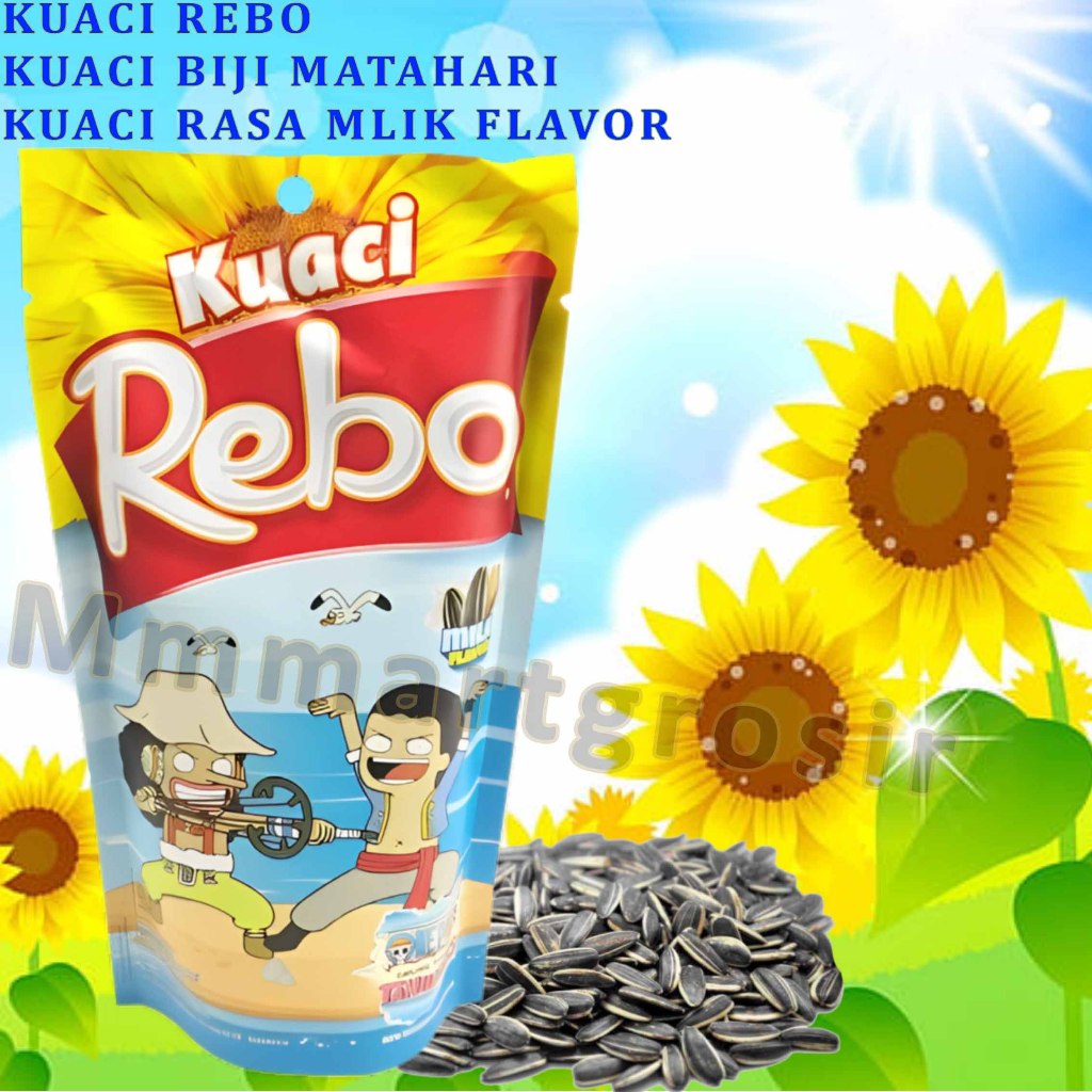 

Kuaci Rebo / Kuaci Biji Matahari / Kuaci Rasa Milk / 140gr