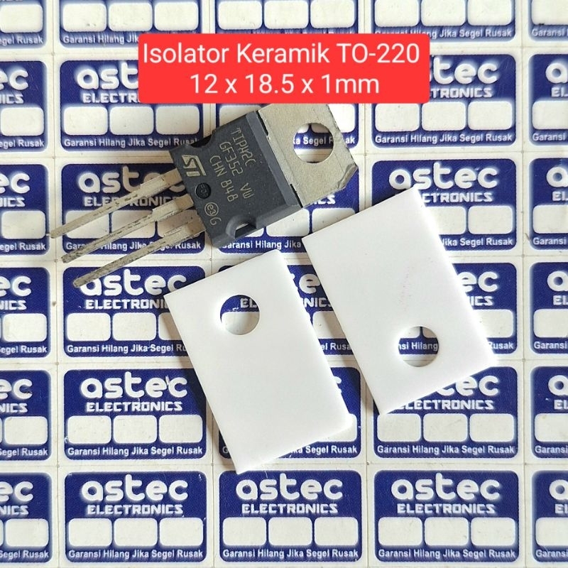 Isolator Keramik Transistor TO-220 TIP 5Pcs