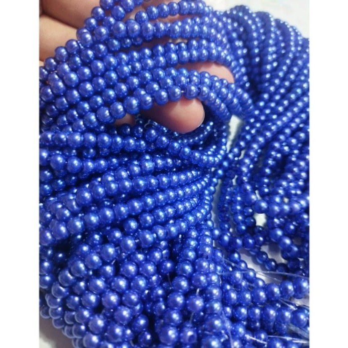 

manik payet kristal beads ukuran 4 mm warna biru