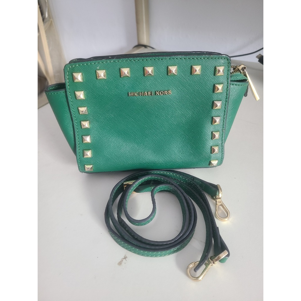 Michael Kors Selma Stud Mini Saffiano Sling Bag