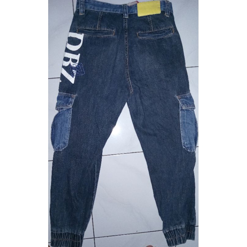 celana joger cargo denim dragonballz x mark fairwhale goku second