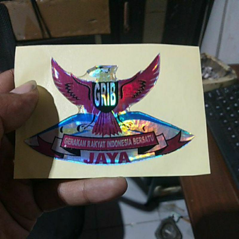 

stiker resin timbul hologram pelangi grib jaya