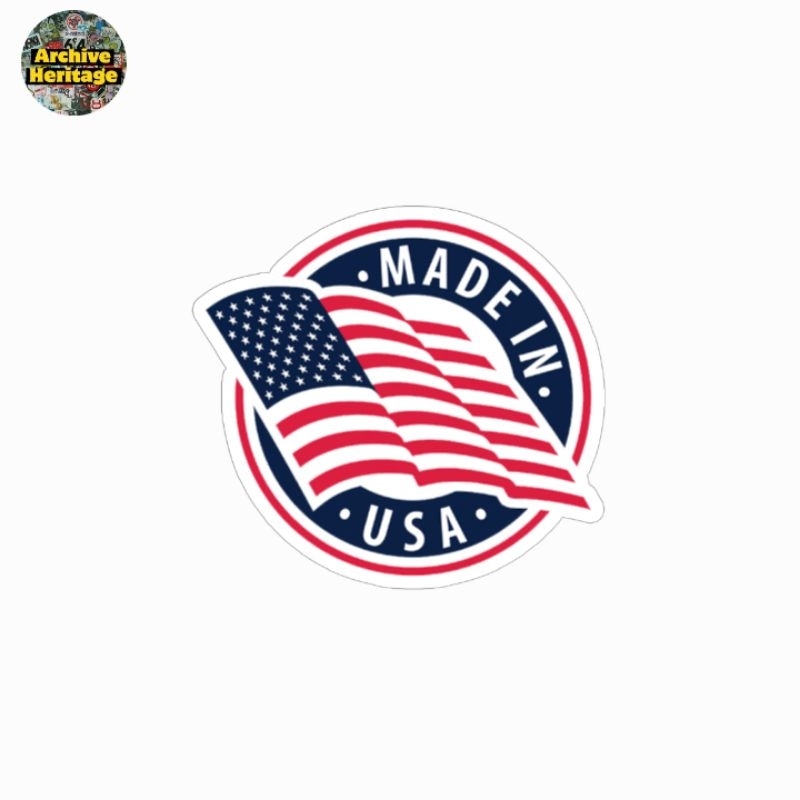 

sticker Made In USA country flag stiker