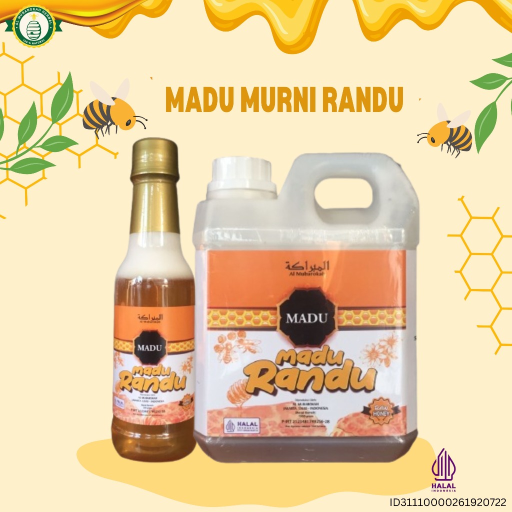 

AL MUBAROKAH - Madu Murni Asli Nektar Randu Al Mubarokah Grade A 100% Alami Natural Raw Honey